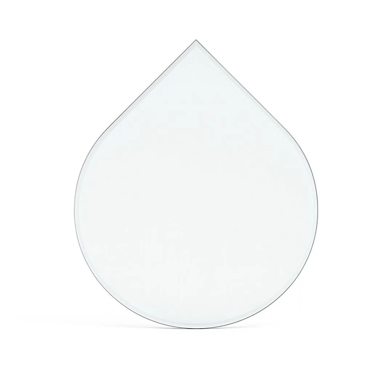 Feuercampus Funkenschutzplatte Glas für Kaminofen Tropfen 110 x 110 x 0,8 cm