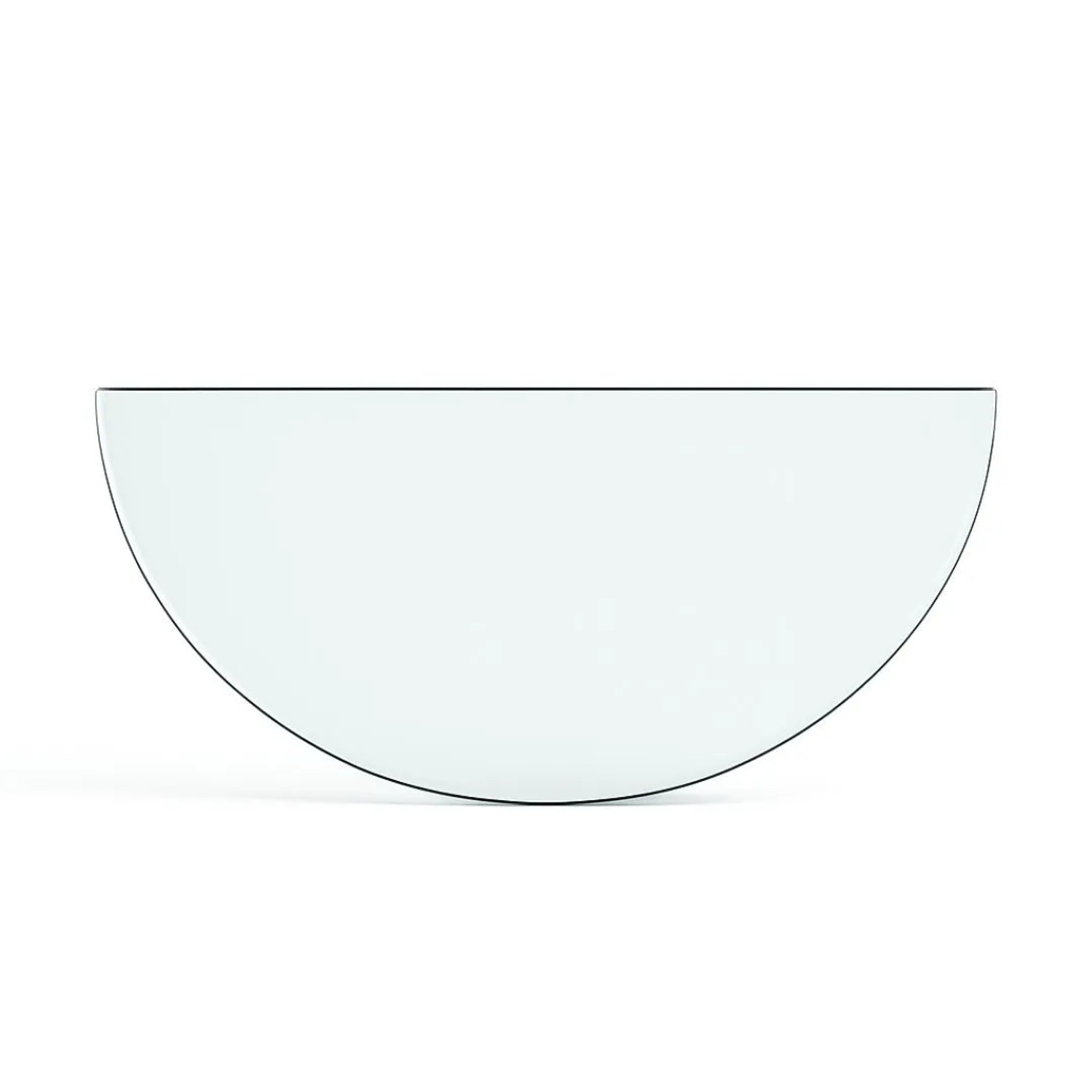 Feuercampus Funkenschutzplatte Glas für Kaminofen Halbkreis 45 x 70 x 0,6 cm