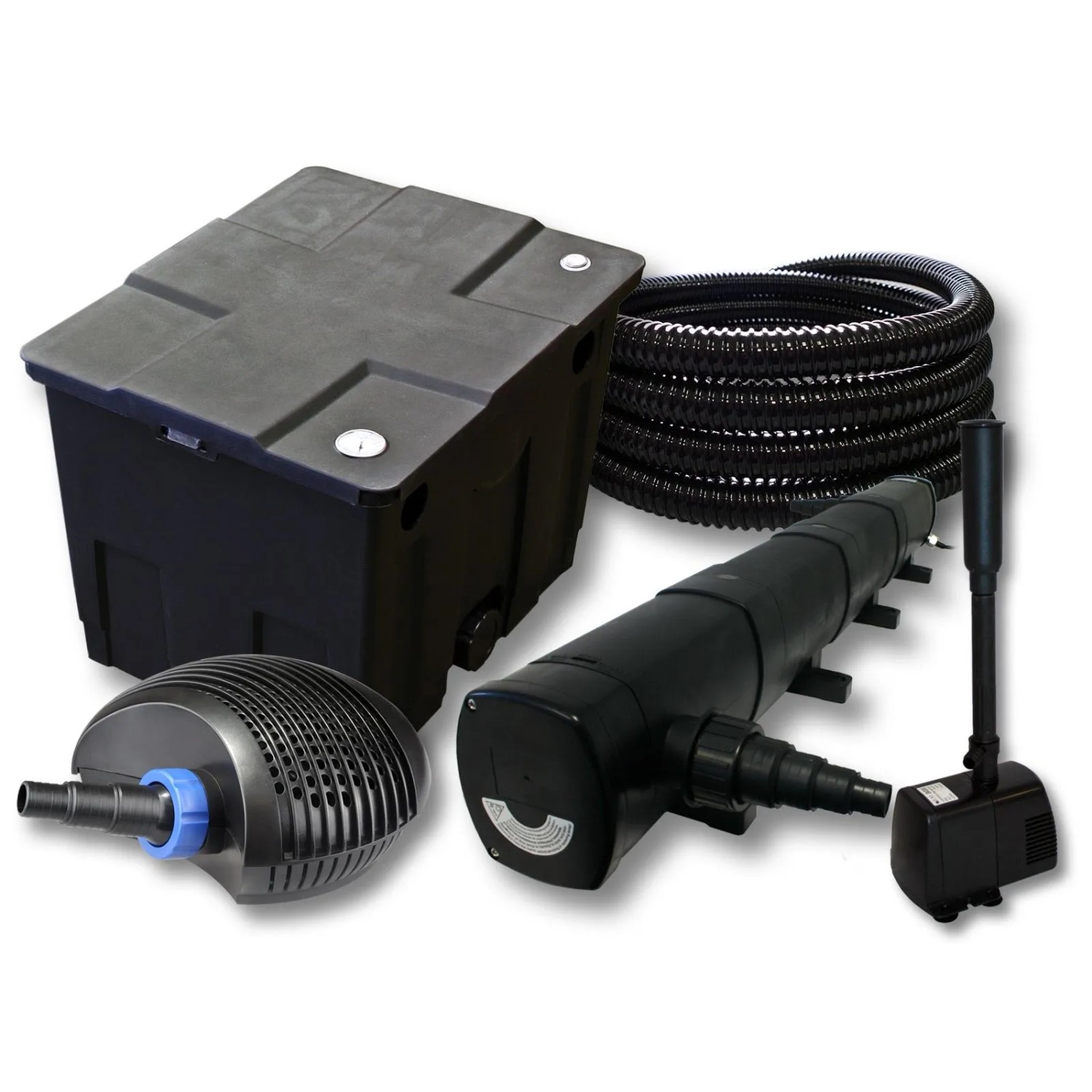 Sunsun Filter Set 12000L Teich72W Teichklärer 40W Pumpe 25M Schlauch Springbrunnen