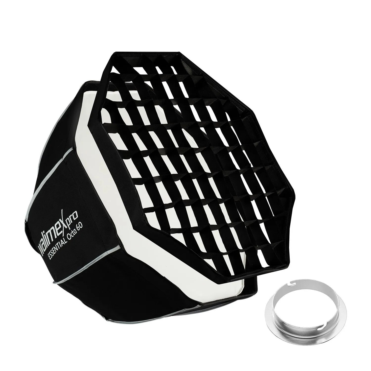 Walimex Pro Essential Softbox Octagon 60Cm 360° Einfacher Aufbau Grid Elinchrom