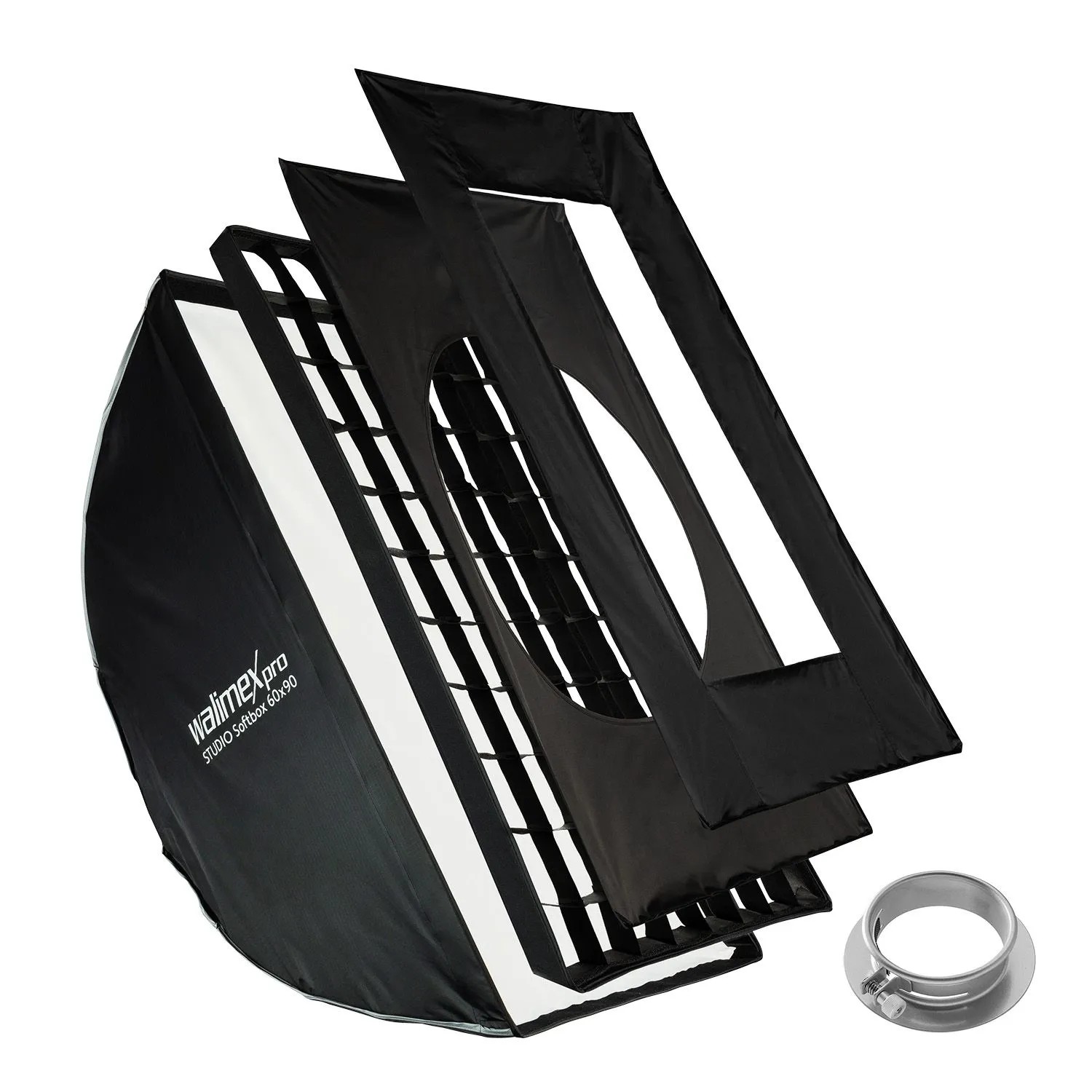 Walimex Pro Studio Softbox 60X90Cm 360° Schirmfunktion Grid Bowens Profoto