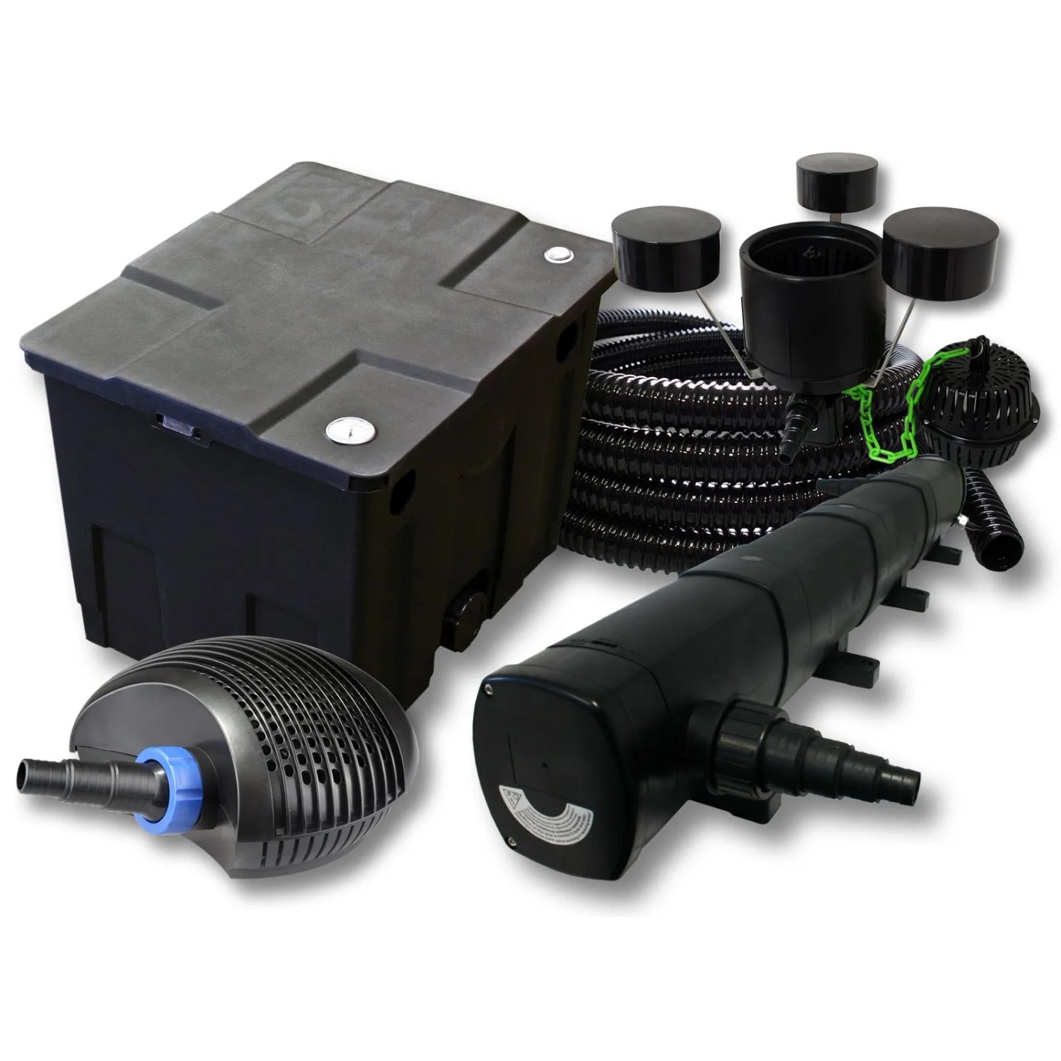 Sunsun Filter Set 12000L Teich72W Teichklärer 40W Pumpe 25M Schlauch Skimmer Csp-250