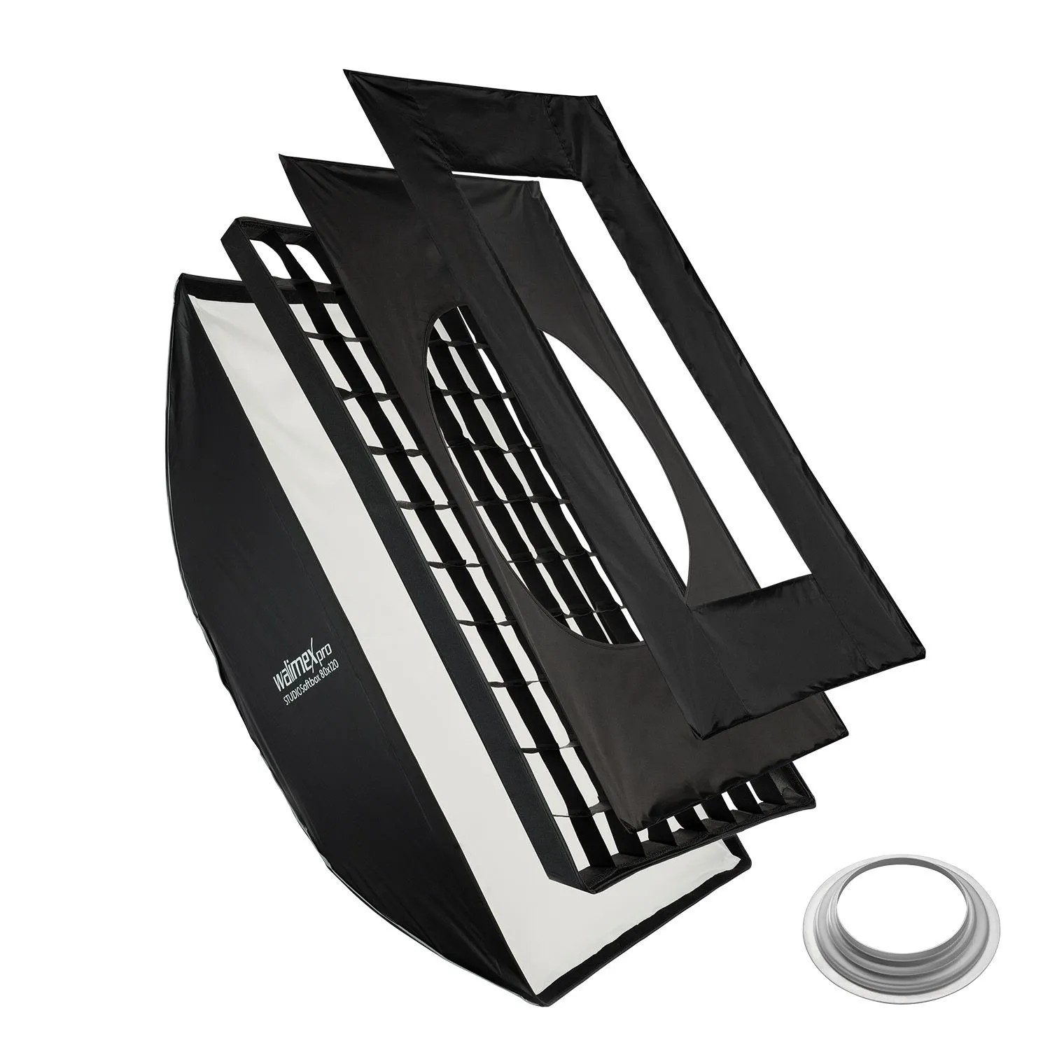 Walimex Pro Studio Softbox 80X120Cm 360° Schirmfunktion Grid Bowens Hensel Eh
