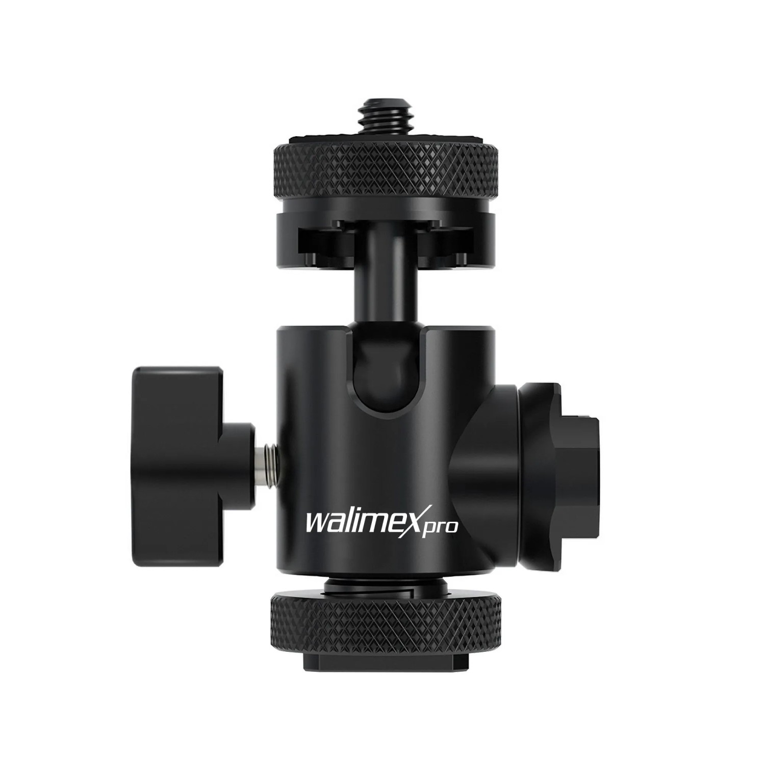 Walimex Pro Mini Kugelkopf Double Shoe 2X Blitzschuh Stativkopf 360° Kamera