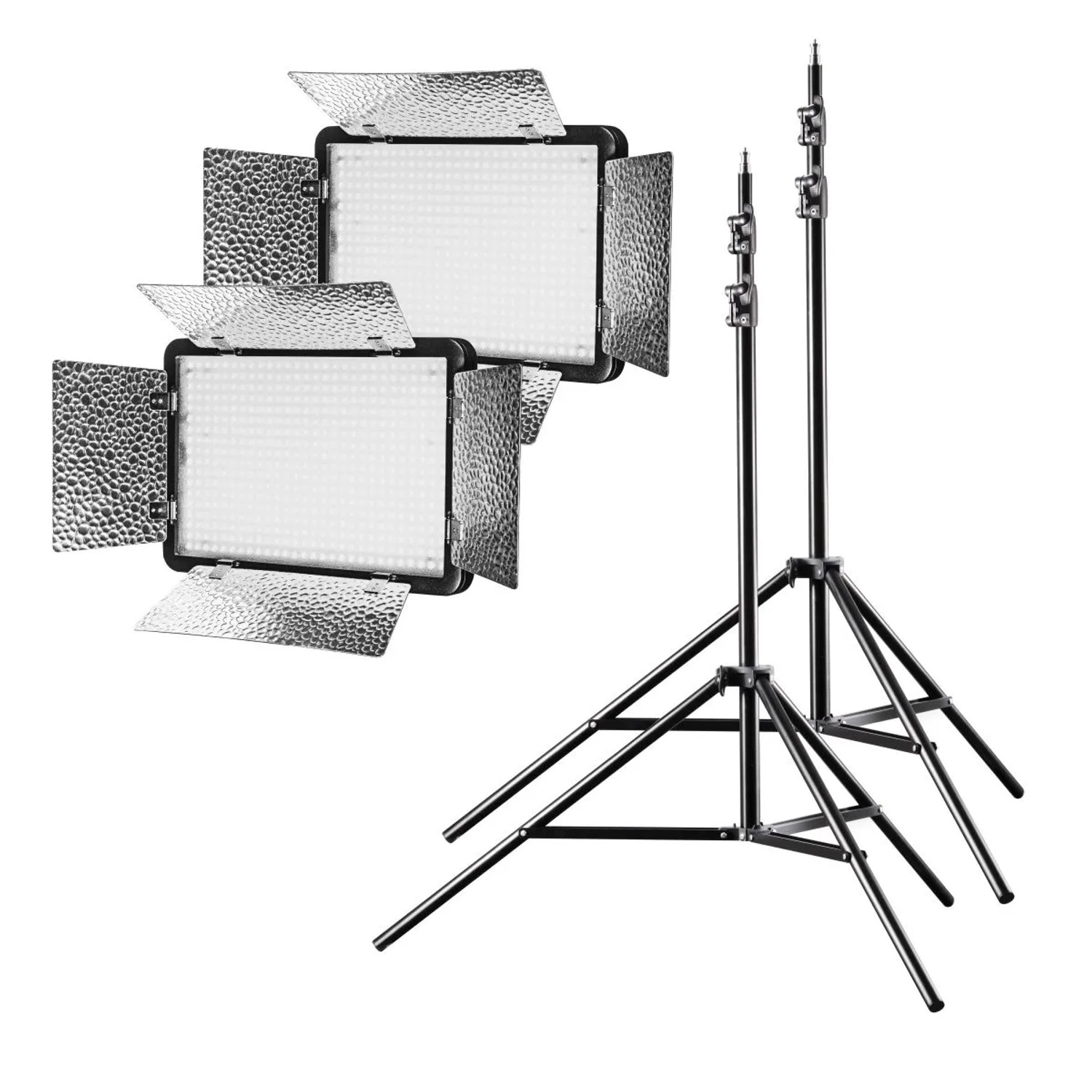 Walimex Pro Led 2X 500 Versalight Bi Color Flächenleuchte Set 32W Lampenstativ