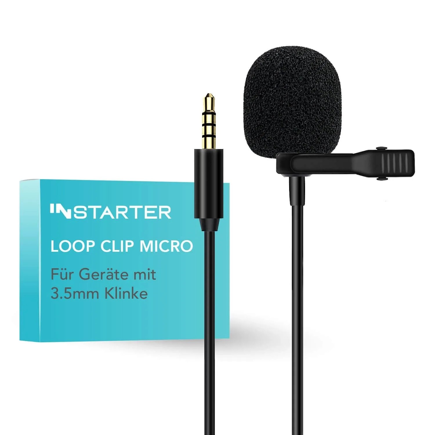 Instarter Lavalier Loop Clip Ansteck Mikro 360° 3,5Mm 6M Kabel Windschutz Tasche