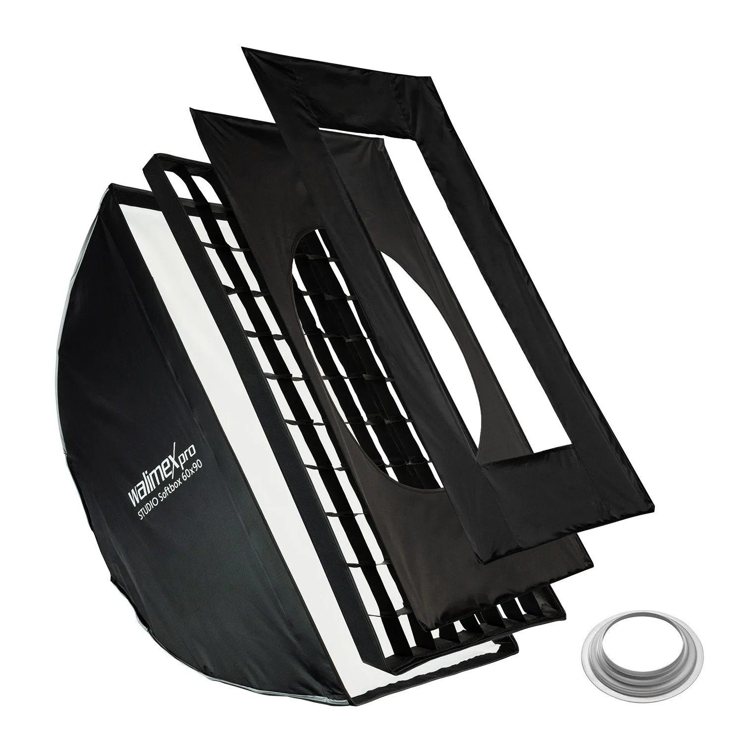 Walimex Pro Studio Softbox 60X90Cm 360° Schirmfunktion Grid Bowens Hensel Eh