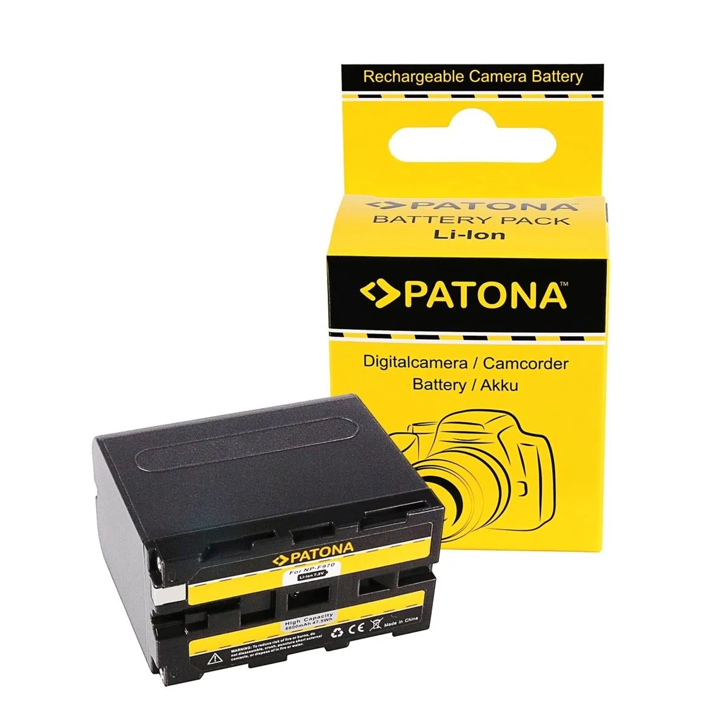 Patona Np-F 970 Li-Ion Akku 6600Mah 7,4V 48,8Wh Ersatzakku Kamera Camcorder