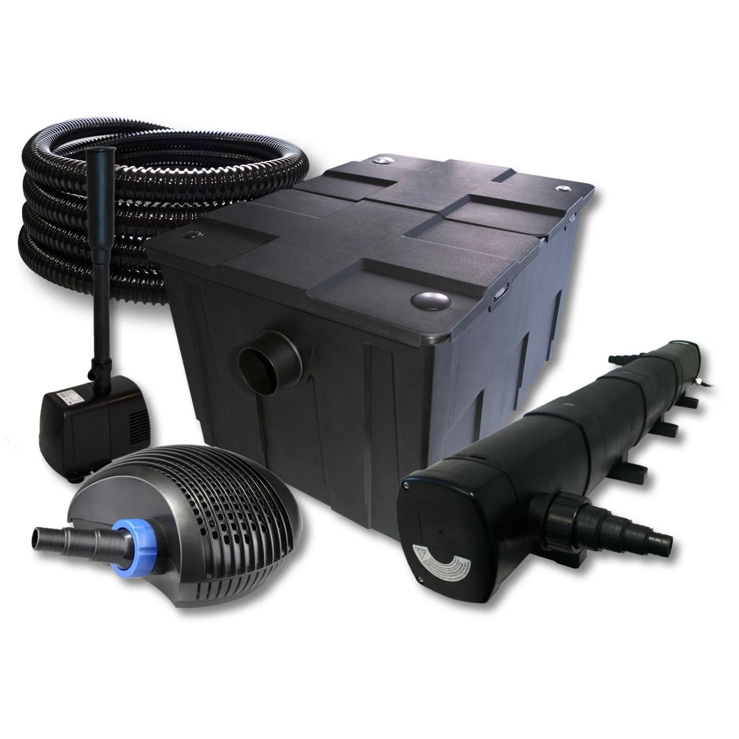 Sunsun Teichfilter Set 60000L 72W Klärer40W Eco Pumpe Schlauch Springbrunnen