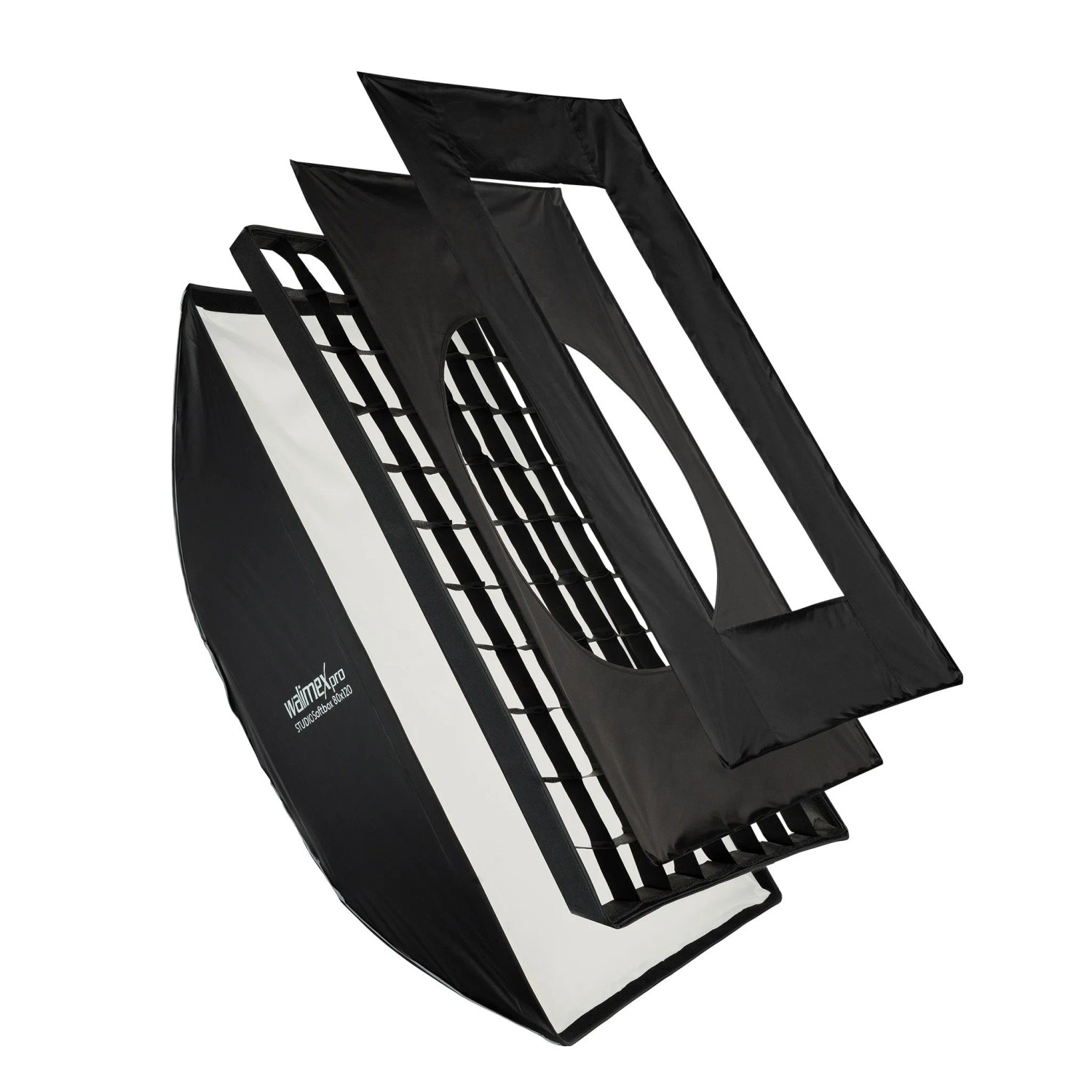 Walimex Pro Studio Softbox 80X120Cm 360° Schirmfunktion Grid Bowens Adapter