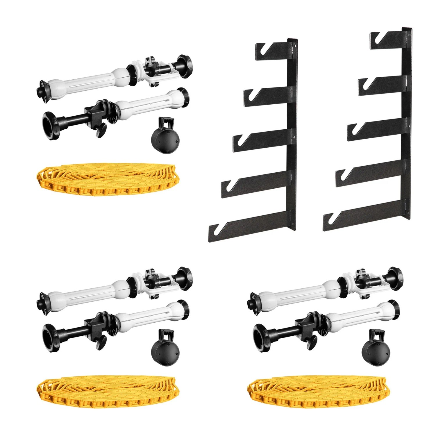 Walimex 5-Fach Hintergrund Wandmontageset 3Er Set