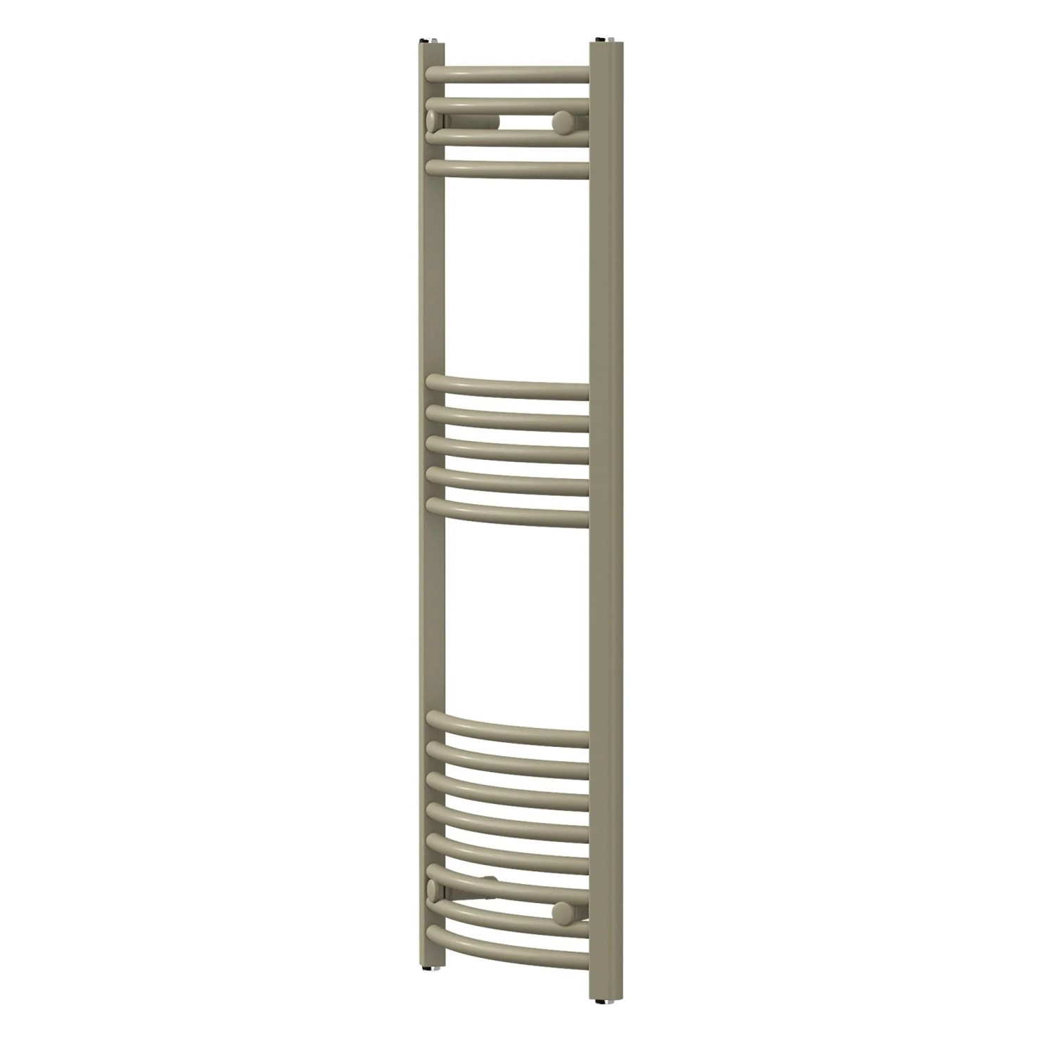 LuxeBath Handtuchheizkörper Sahara 400 x 1200 mm Beige Badheizkörper Gebogen Seitenanschluss 375 Watt Leistung