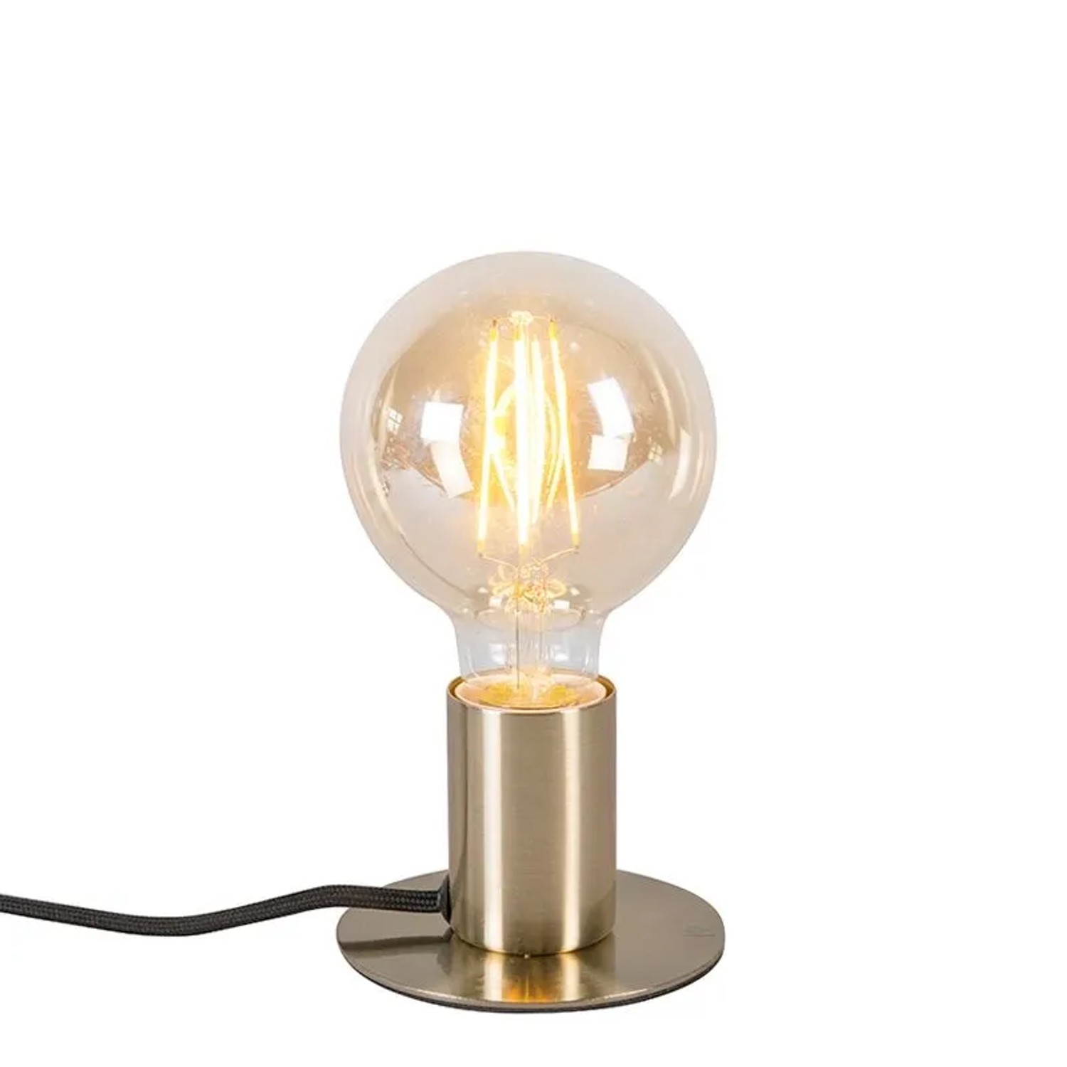 QAZQA Art Deco Tischlampe Gold Facil