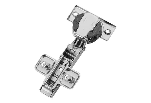 BLUM Topfband 110° mit Schließautomatik inkl. Montageplatte 173L8100 und Systemschrauben, Eckanschlag 71B3550, 3er Set