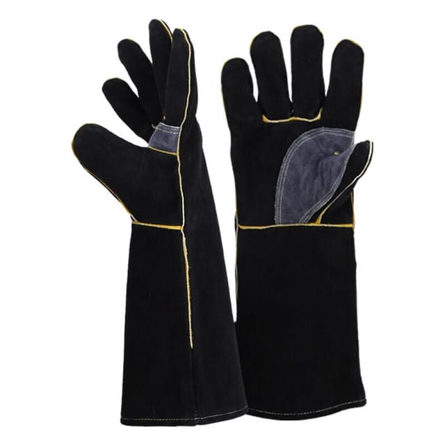 Aiperq - ymyny Extrem hitze- und feuerbeständige Handschuhe, Leder mit Kevlar-Nähten, perfekt für Kamin, Herd, Ofen, Grill, Schweißen, bbq, mig,