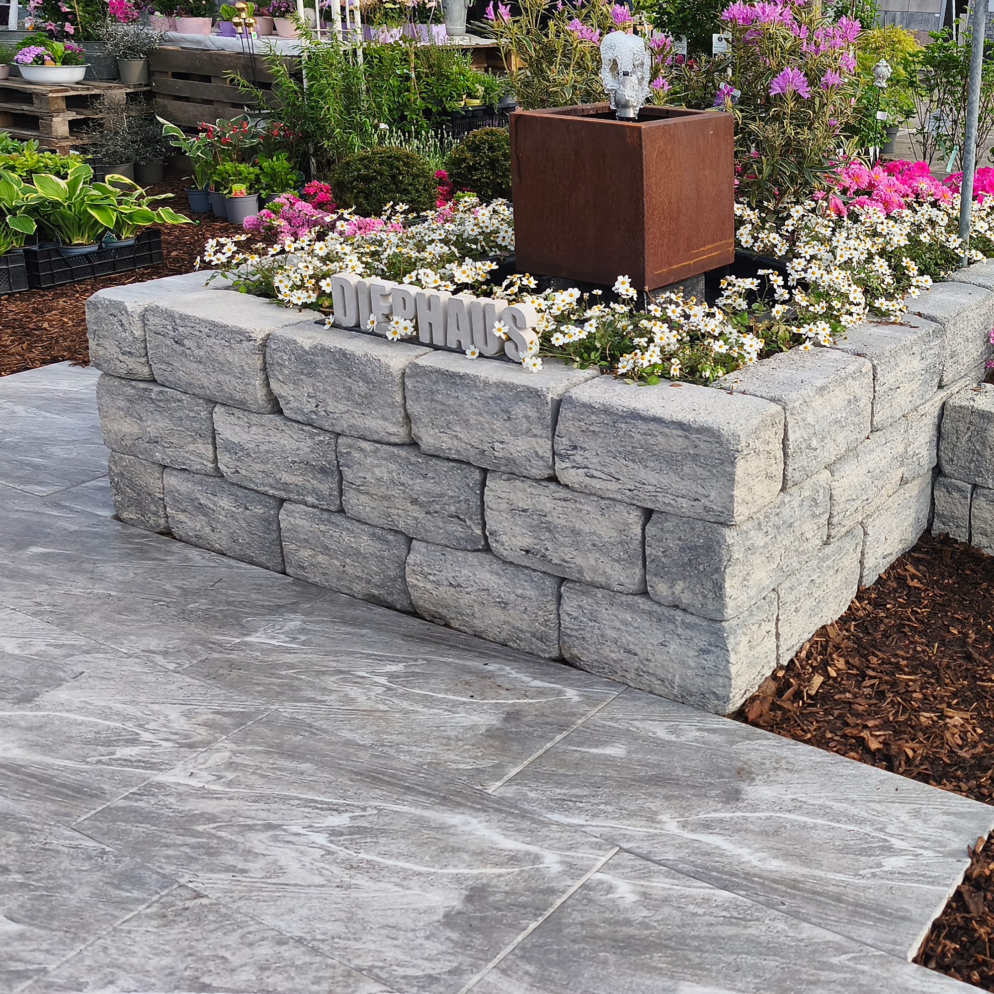 Diephaus Terrassenplatte 'T-Court Elegance' mittelgrau 60 x 40 x 4 cm Bild 2