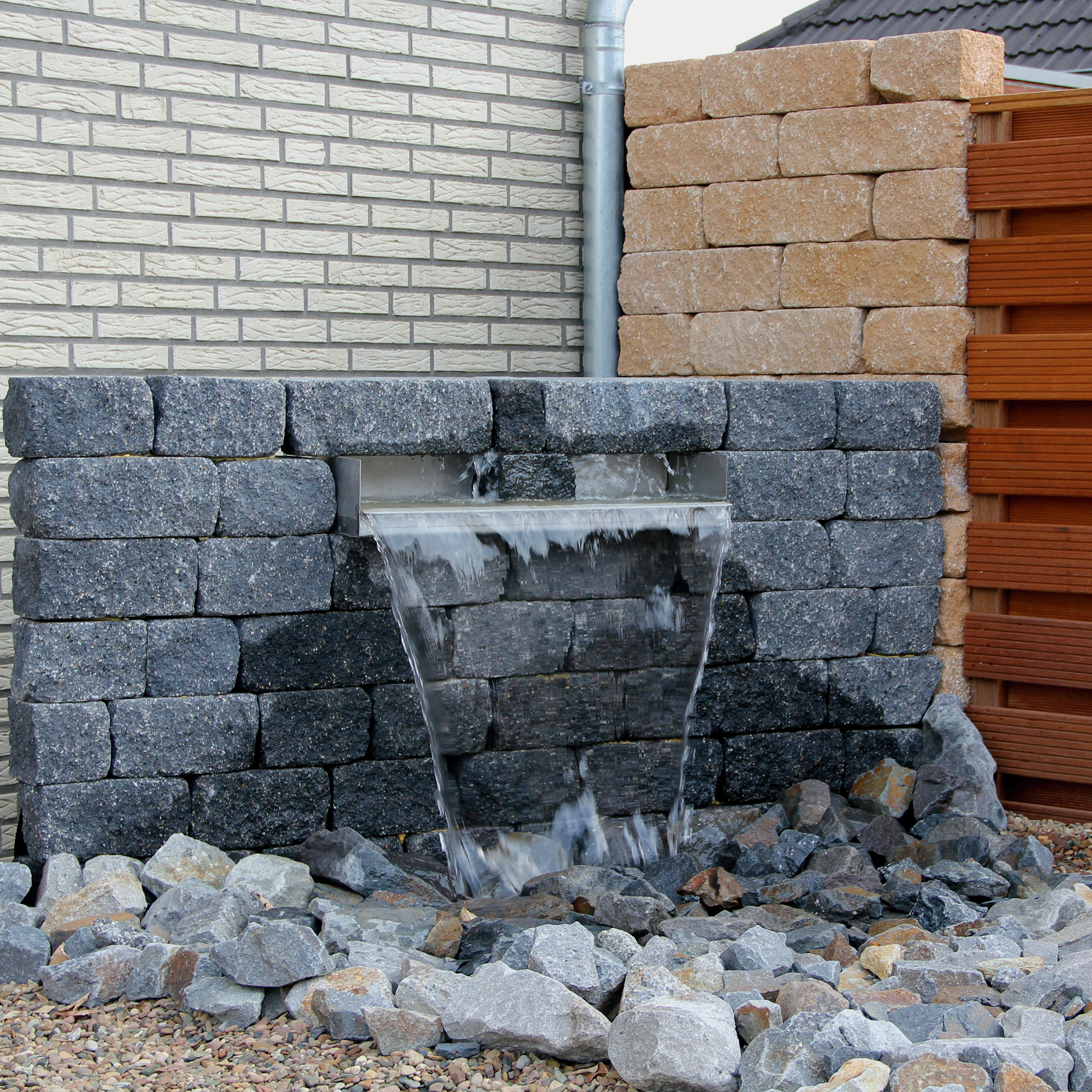 Diephaus Mauerstein 'T-Wall Quarry' schwarzgrau 37,5 x 12,5 x 12,5 cm Bild 3