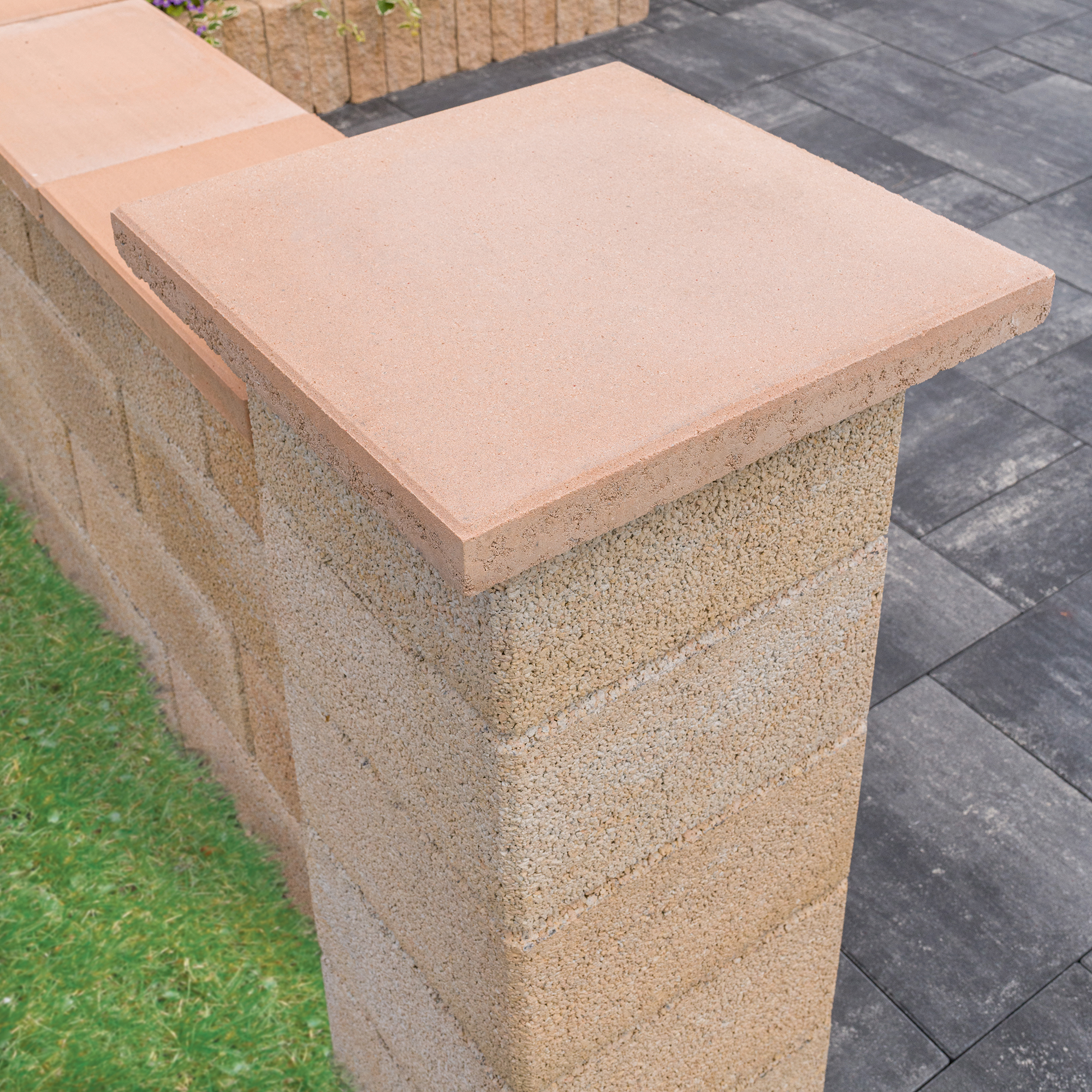 Diephaus Abdeckplatte 'T-Wall System' sandsteinfarben 50 x 50 x 5 cm Bild 2