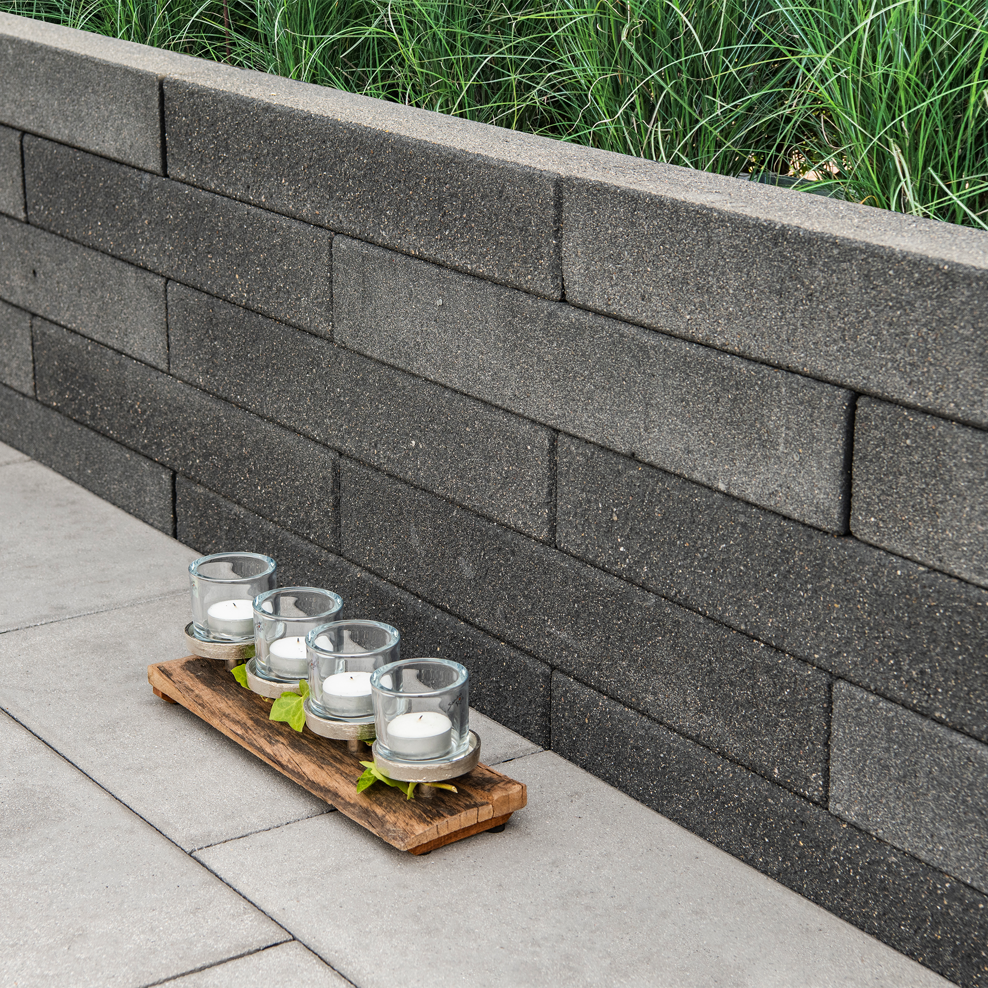 Diephaus Mauerstein 'T-Wall Shine' basaltfarben 80 x 12,5 x 12,5 cm Bild 2