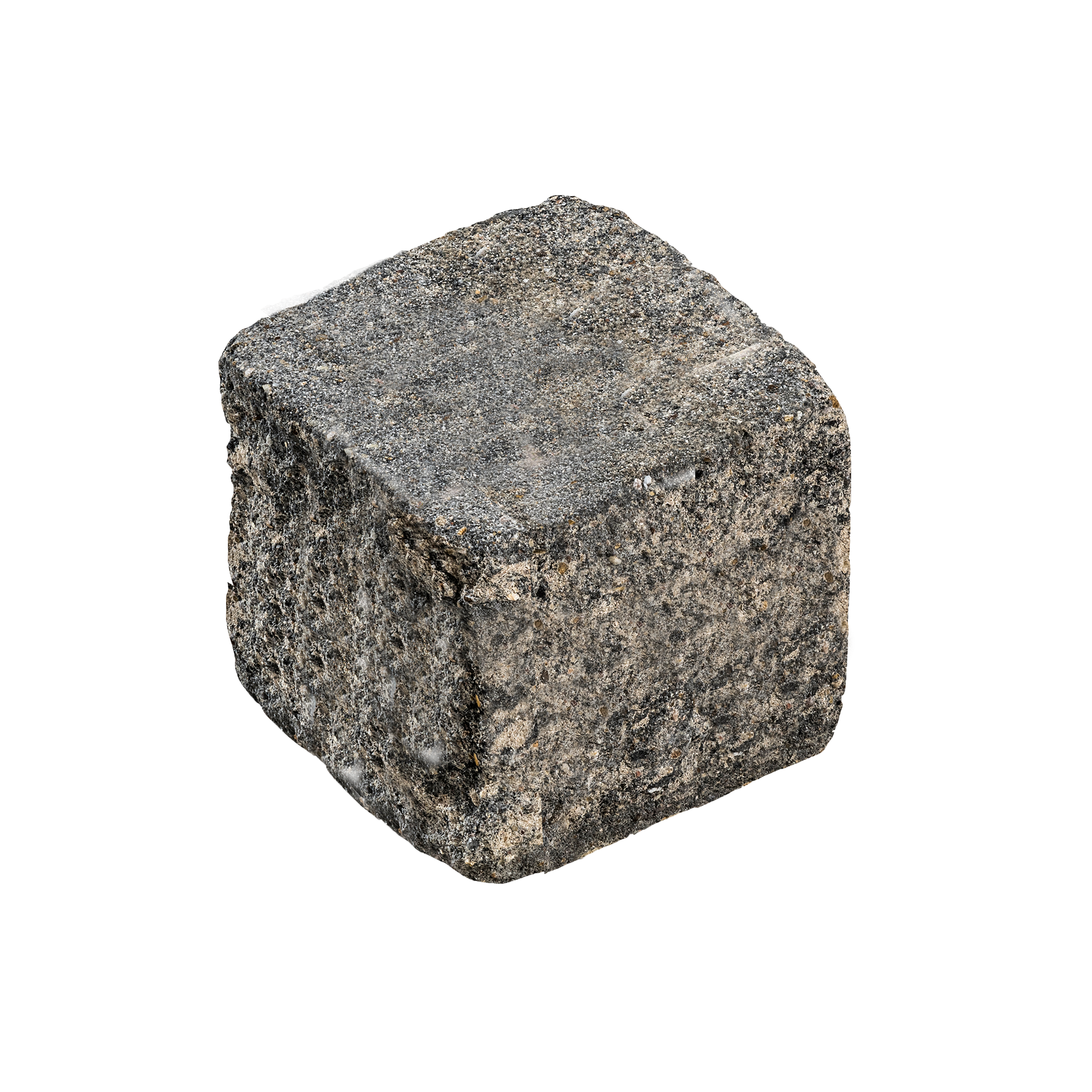 Diephaus Mauerstein 'T-Wall Quarry Block' weiß/schwarz 20 x 20 x 20 cm