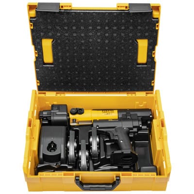 Rems Mini-Press (14V ACC SET M 15+18+22, L-BOXX, Presszangen, mit 2 schwenkbaren Monoblock-Pressbacken, kompakte Bauform) 578043 R220
