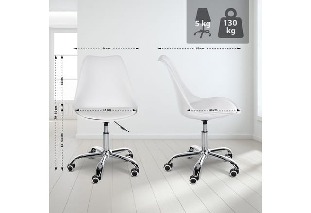 Arbeitshocker Laflin weiß