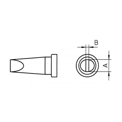 Lötspitze LT, Meißelform, LT B/2,4 x 0,8mm, gerade