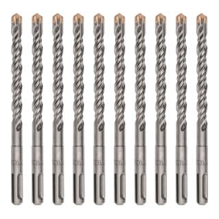 Hammerbohrer Premium, 4-schneidig, Hartmetall Spitze, SDS-plus, präzises und schnelles Bohren, Beton Stein, 6 x 160 mm, 10 Stück, Schwerst Einsatz