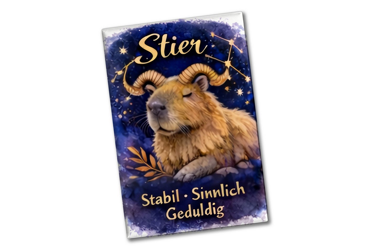 speecheese Magnet Sternzeichen Stier Souvenir Souvenir Magnet Capybara Bild 2