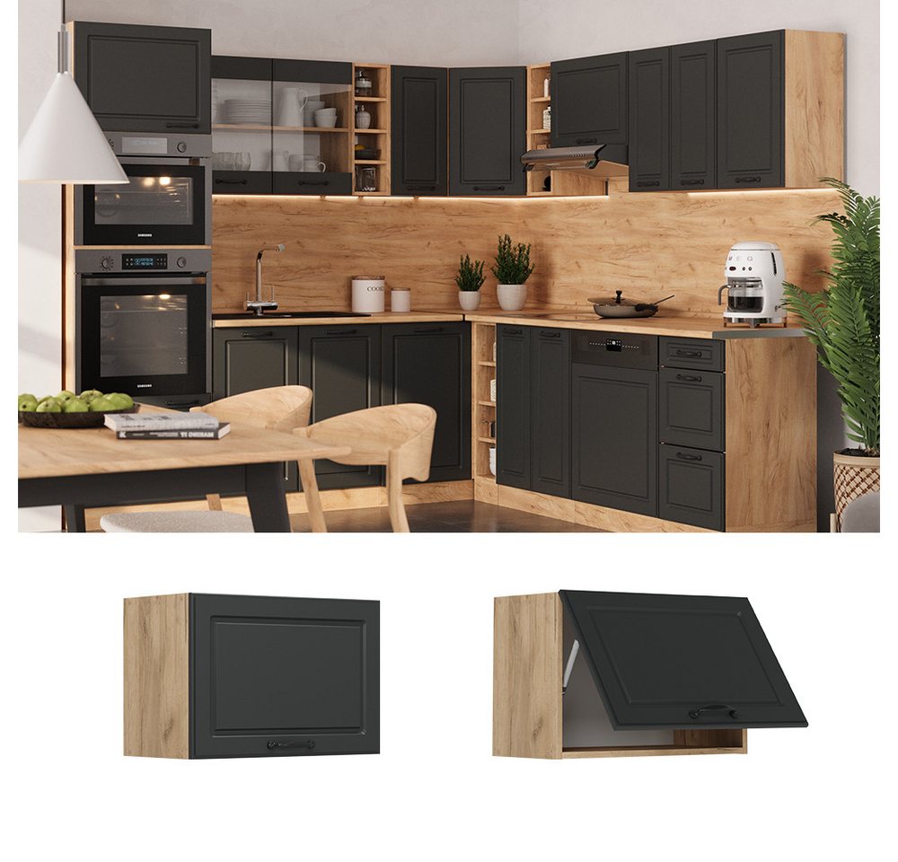Vicco Hängeschrank R-Line, Anthrazit Landhaus/Goldkraft Eiche, 60 cm Flach (1-St)