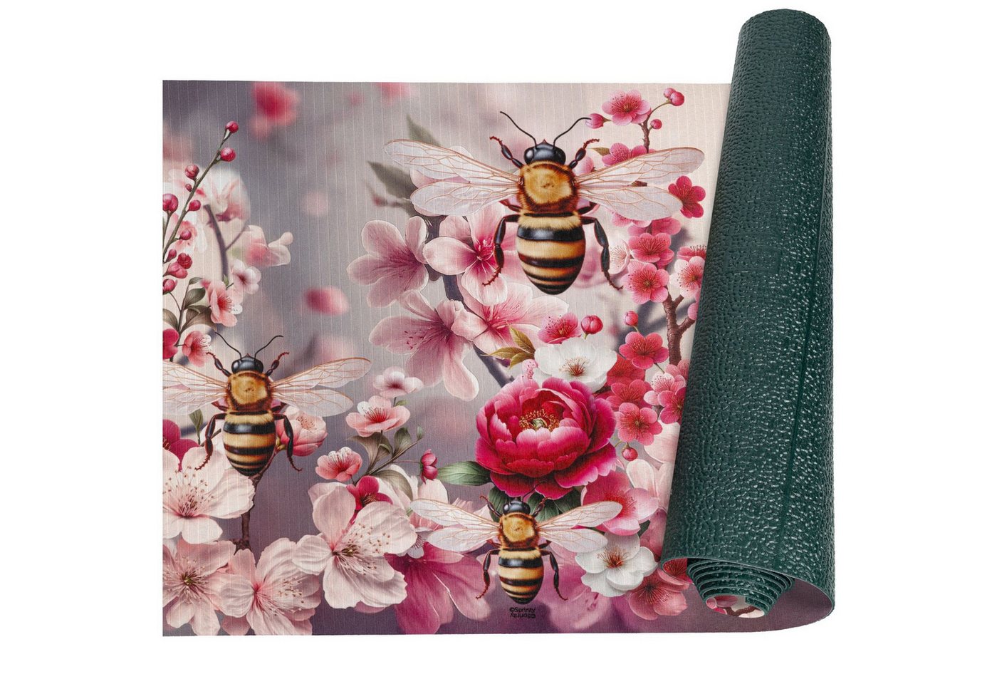 ANRO Küchenläufer GreenLine Teppichläufer Textil, Rechteckig, Höhe: 3 mm, Bodenläufer 100cm Sakura Rosa pflegeleicht