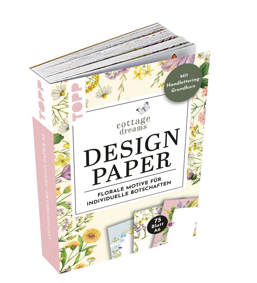 frechverlag Grußkarten Handlettering Design Paper Block Cottage Dreams A6