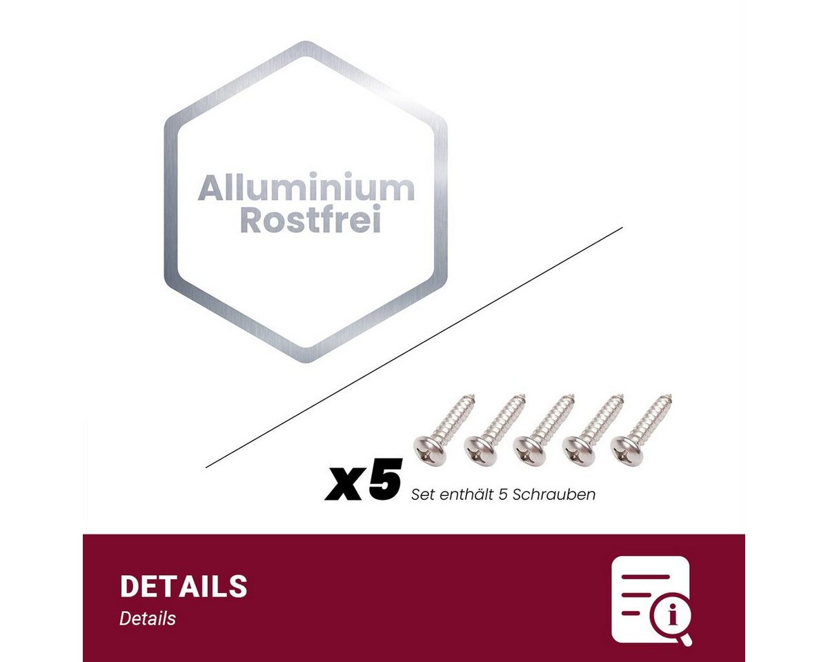 HOOZ Türbodendichtung Türdichtung Aluminium 100 cm (kürzbar) weiß, L: 100 cm, (1-St), Aluminium Bild 5