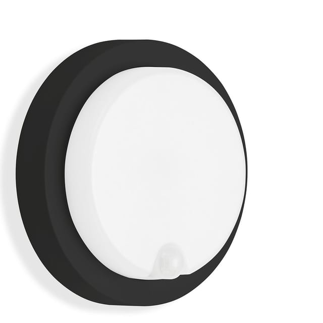 Telefunken - led Außenwandleuchten Bewegungssensor IP44 Ø17cm 12W schwarz