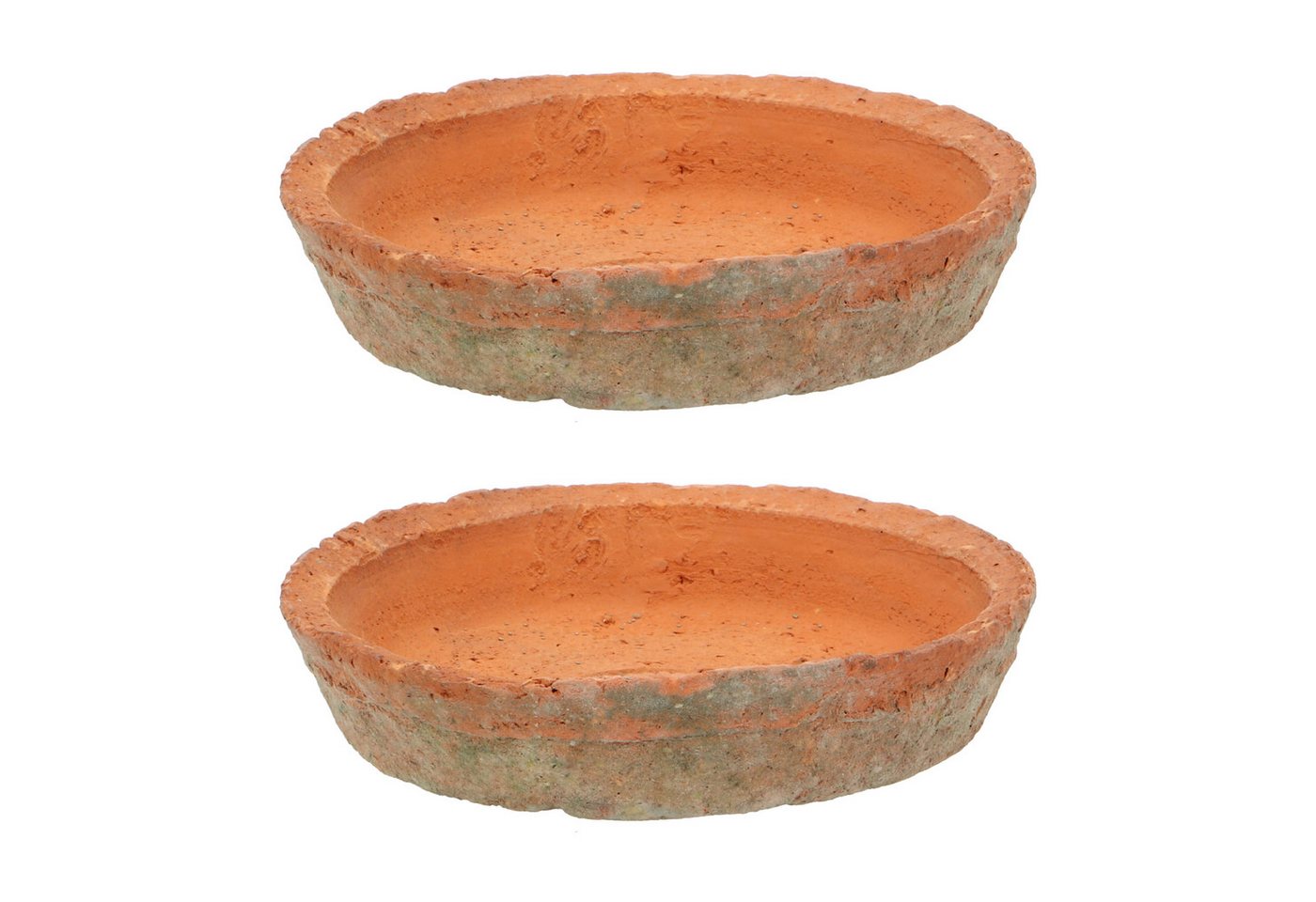 Dekowunder Übertopf 2er Set Terracotta Blumentopf Untersetzer rund Ø 12 cm Landhausstil Bild 3
