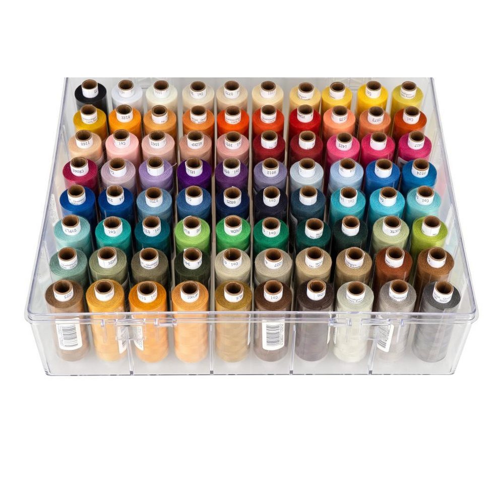 Nähwelt Flach - Troja Universal-Garn in Acryl-Garnbox 80 Farben (je500m) Nähgarn, 500 m (Spar-Set, 80-St) Bild 3