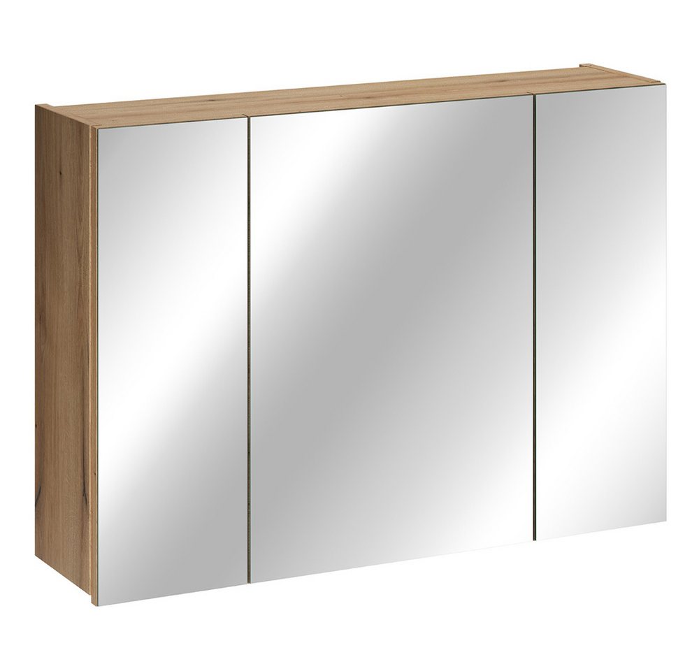 Lomadox Spiegelschrank NEWPORT-56-EVOKE mit 80 cm Breite in Eiche, 3-türig Bild 4