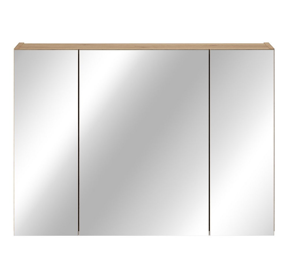 Lomadox Spiegelschrank NEWPORT-56-EVOKE mit 80 cm Breite in Eiche, 3-türig Bild 5