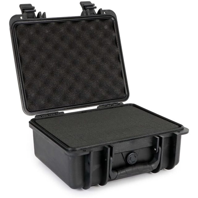 Wiltec - Universalkoffer 34 x 31 x 15,2 cm, wasserdichter Transportkoffer, Schutzkoffer aus pp und Glasfaser, Koffer mit Würfelschaumstoff