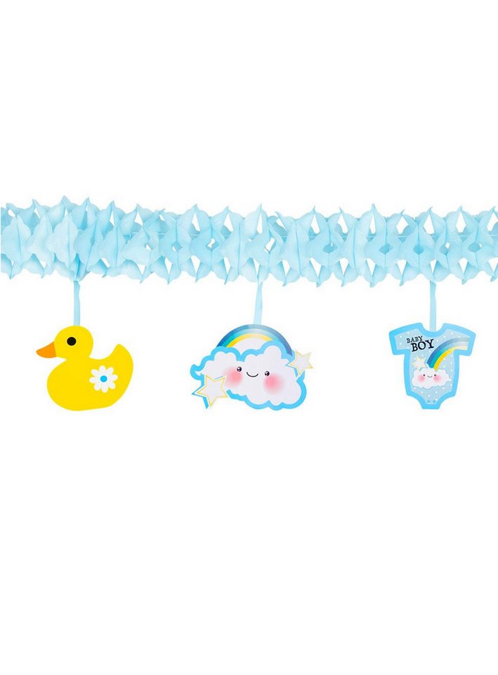 Boland Girlande Baby Boy Girlande 4 m, Raumdeko für Geburt, Babygeburtstag oder Pullerparty! Bild 2