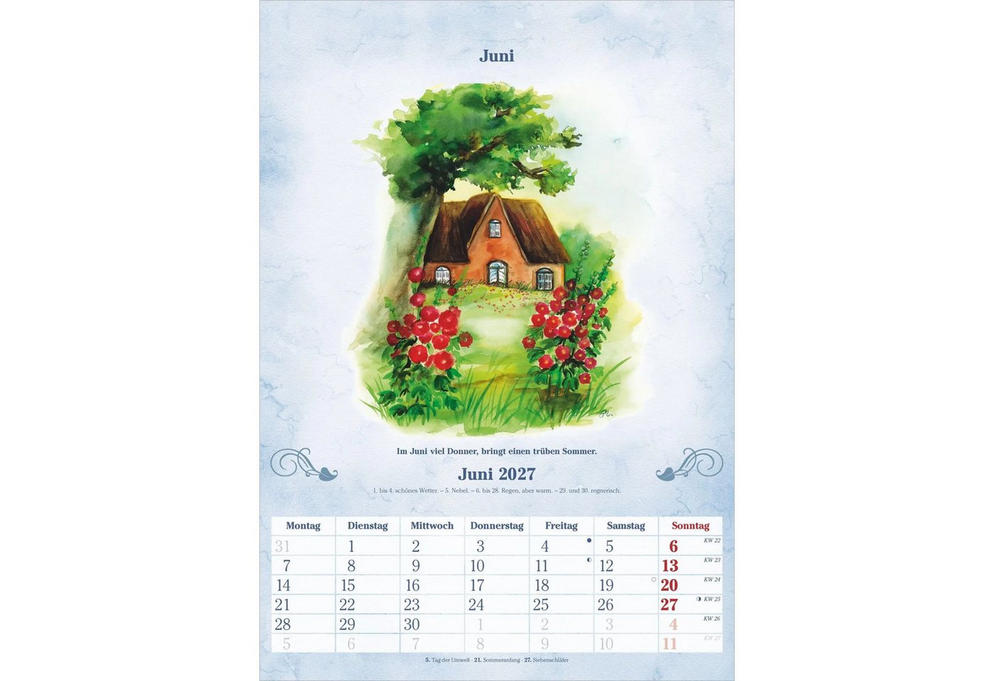 Wandkalender 100-jähriger Kalender 2027 Bild 3