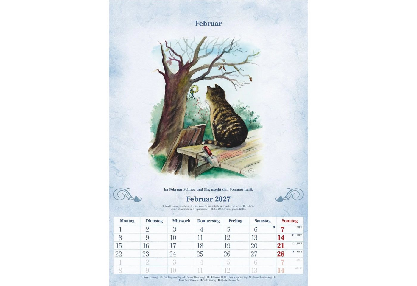 Wandkalender 100-jähriger Kalender 2027 Bild 4