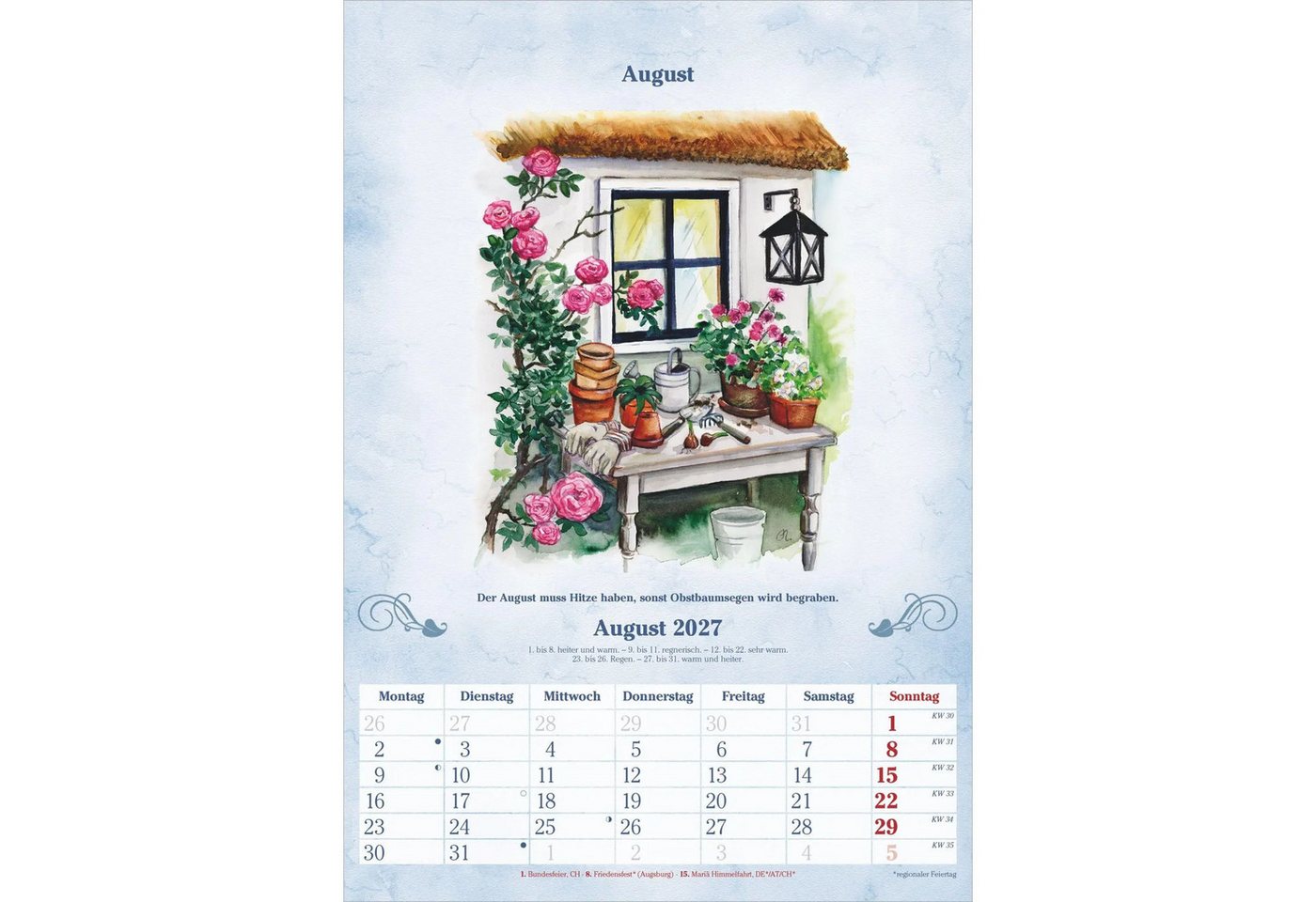 Wandkalender 100-jähriger Kalender 2027 Bild 5