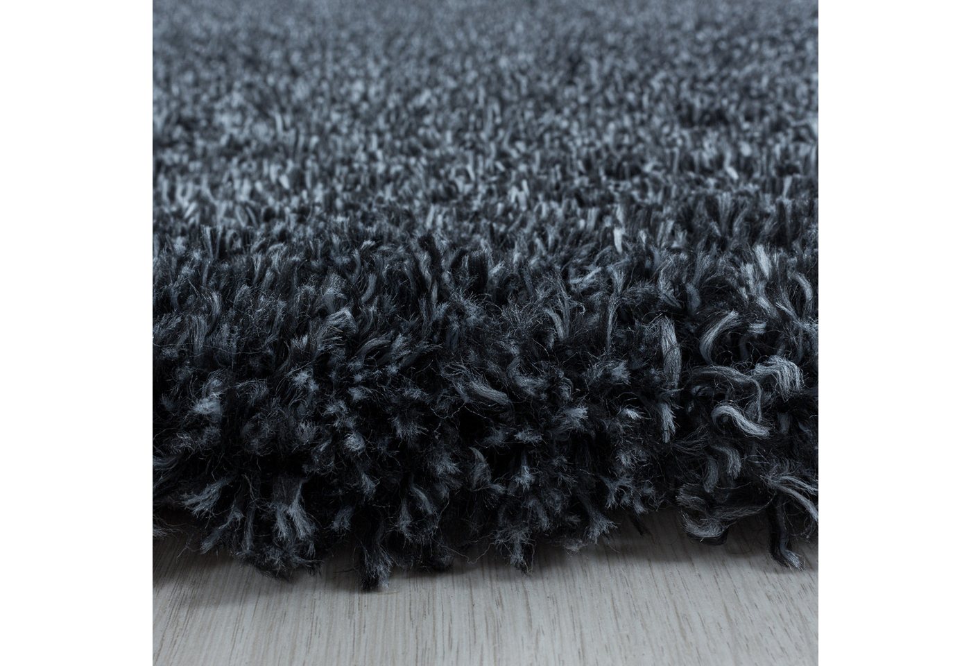 KADIMA DESIGN Teppich SALZACH Shaggy Langflor Wohnzimmer Schlafzimmer Waschbar Esszimmer, Läufer, Höhe: 52 mm, Anthrazit, 60x110 cm, Wohnzimmerteppich Strapazierfähig Waschbar Bild 2