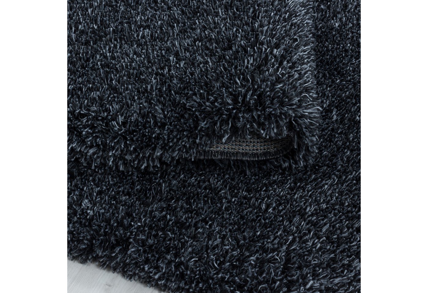 KADIMA DESIGN Teppich SALZACH Shaggy Langflor Wohnzimmer Schlafzimmer Waschbar Esszimmer, Läufer, Höhe: 52 mm, Anthrazit, 60x110 cm, Wohnzimmerteppich Strapazierfähig Waschbar Bild 5