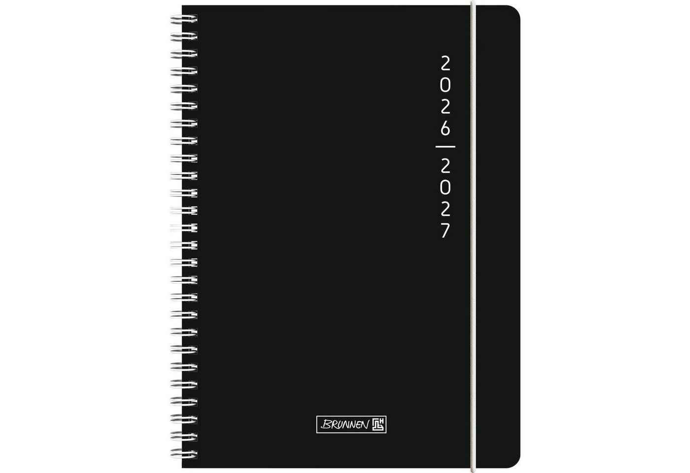 Baier & Schneider Schülerkalender Schülerkalender 2026/2027 "Plain Black", A5, Kunststoff