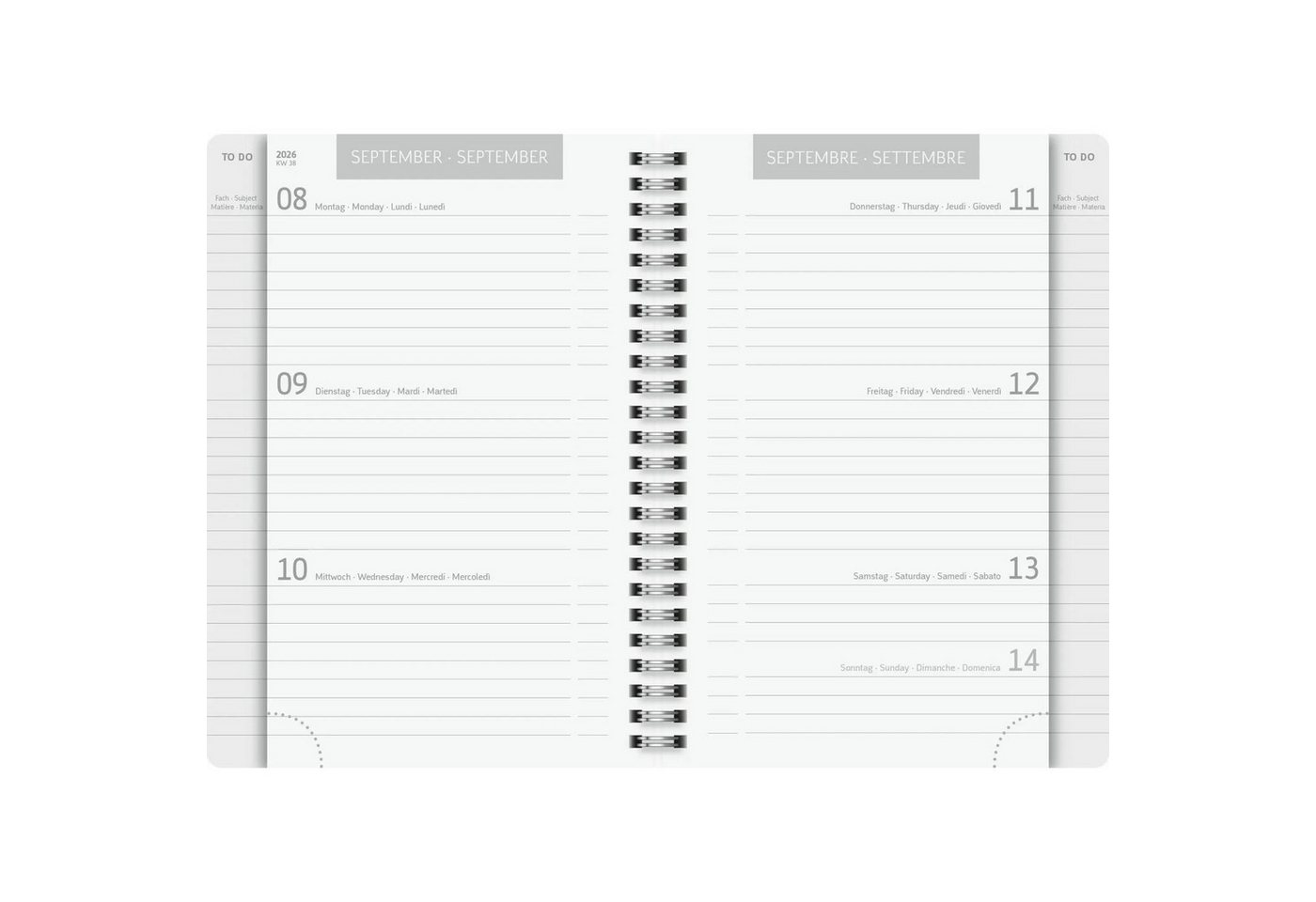 Baier & Schneider Schülerkalender Schülerkalender 2026/2027 "Plain Black", A5, Kunststoff Bild 2