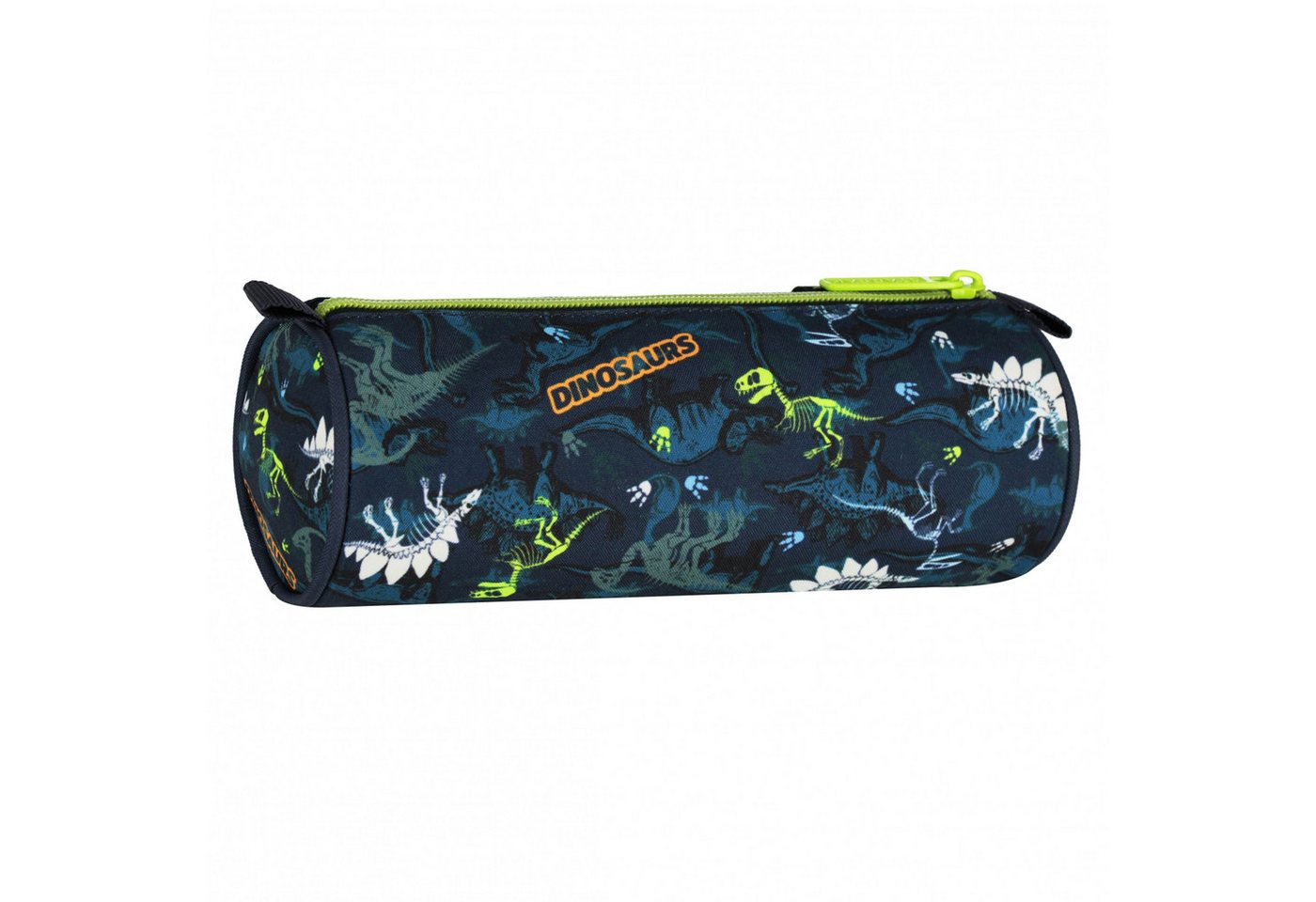 Sarcia.eu Federmäppchen Marineblaues rundes Schulmäppchen, für Jungen, Dinosaurier 22x8x8cm
