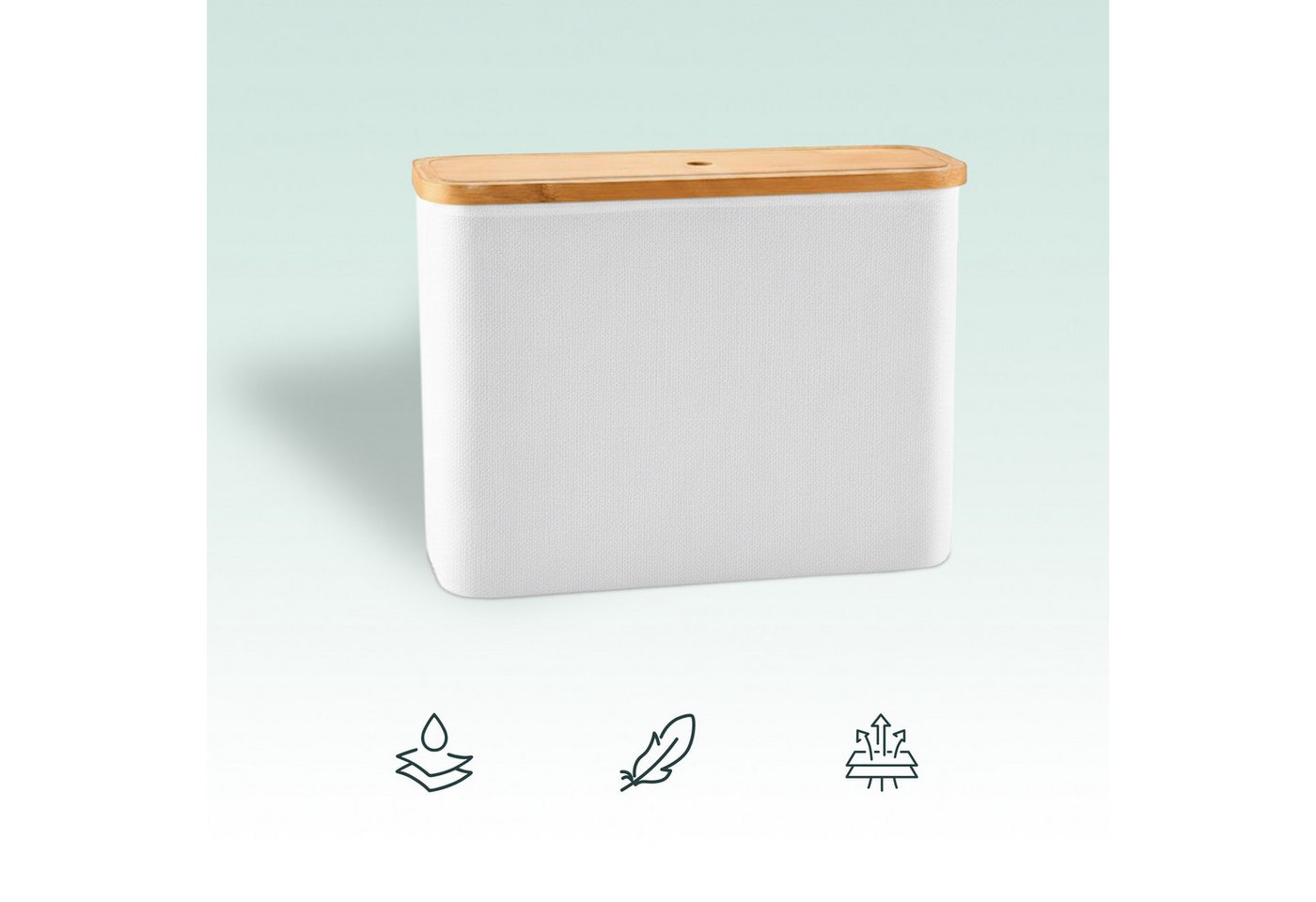 relaxdays Toiletten-Ersatzrollenhalter Toilettenpapier Aufbewahrung 12 Rollen (1-St), weiß