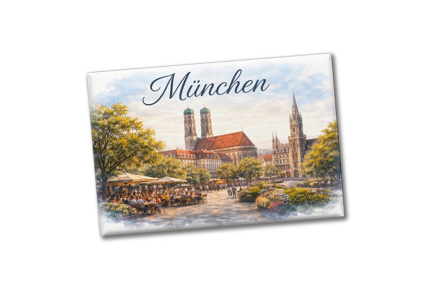speecheese Magnet München Skyline Frauenkirche München Souvenir Souvenir Magnet